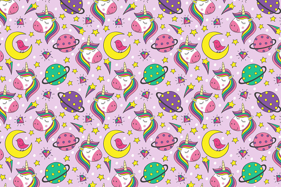 cute little unicorn collection in Illustrations - product preview 5