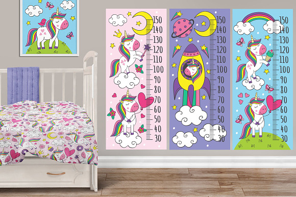 cute little unicorn collection in Illustrations - product preview 9
