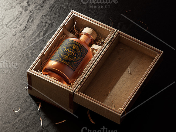 Tequila Bottle Label in Objects - product preview 1