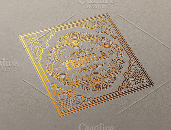 Tequila Bottle Label in Objects - product preview 2