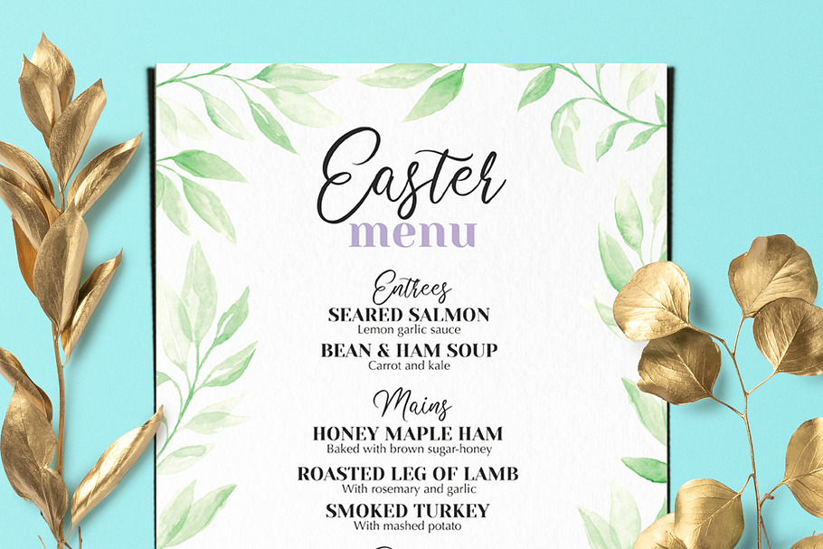 Easter Brunch Menu in Brochure Templates - product preview 8