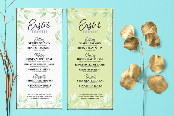 Easter Brunch Menu in Brochure Templates - product preview 2