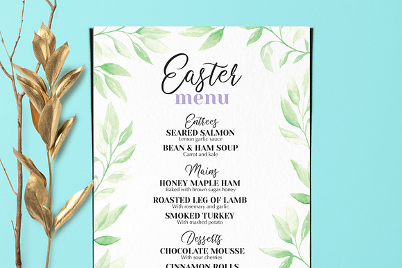 Easter Brunch Menu in Brochure Templates - product preview 3