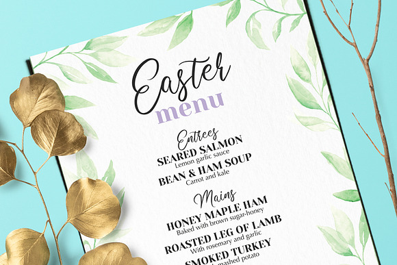 Easter Brunch Menu in Brochure Templates - product preview 4