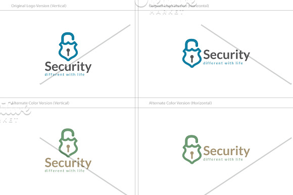 Security Lock Logo in Logo Templates - product preview 3