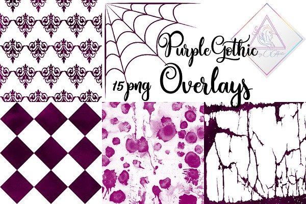 Purple Gothic Overlay Clipart