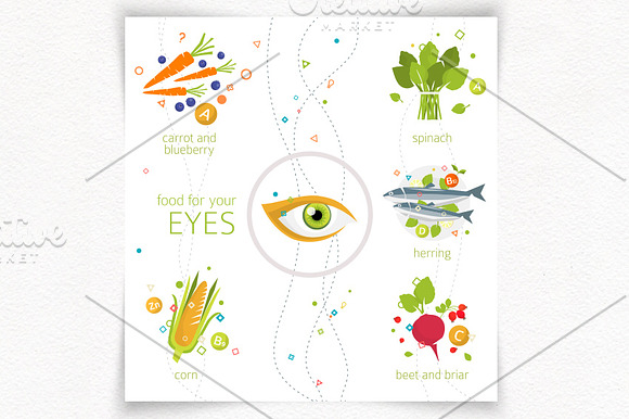 Infographic: Food For Your Body in Illustrations - product preview 3