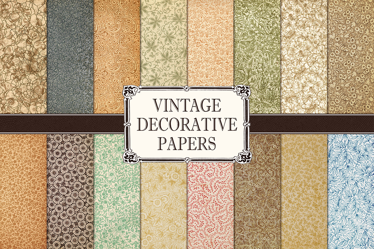 Vintage Decorative Papers in Textures - product preview 8