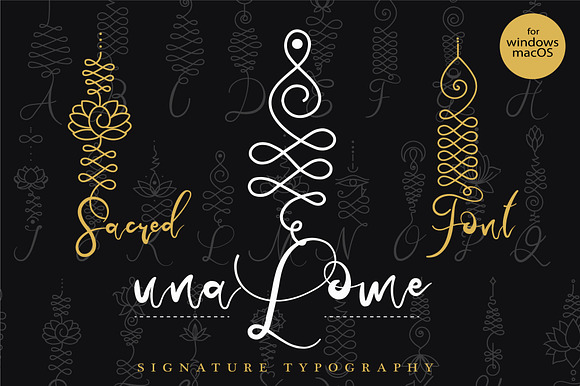 Unalome Sacred Font in Script Fonts - product preview 9