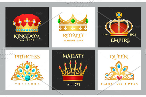 Crown logo set