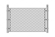 Metal chainlink fence