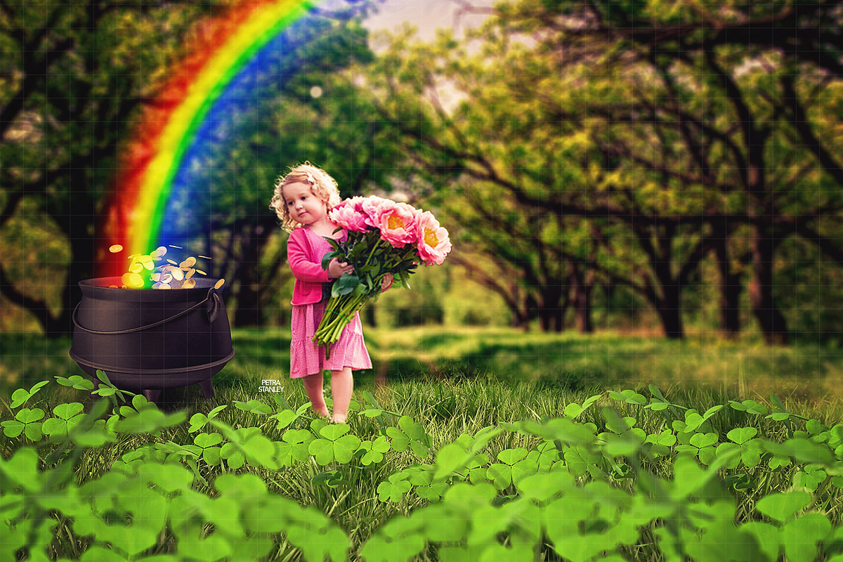 Pot of Gold in Field of Shamrocks in Photoshop Layer Styles - product preview 8