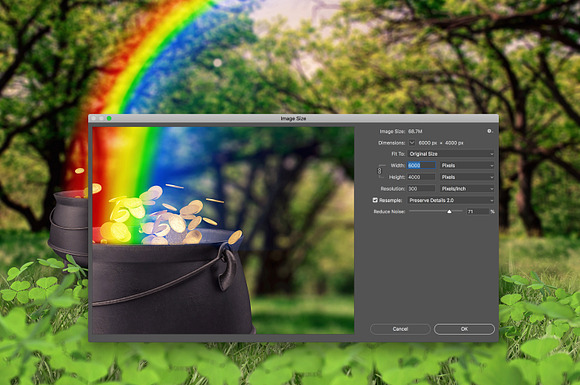 Pot of Gold in Field of Shamrocks in Photoshop Layer Styles - product preview 2