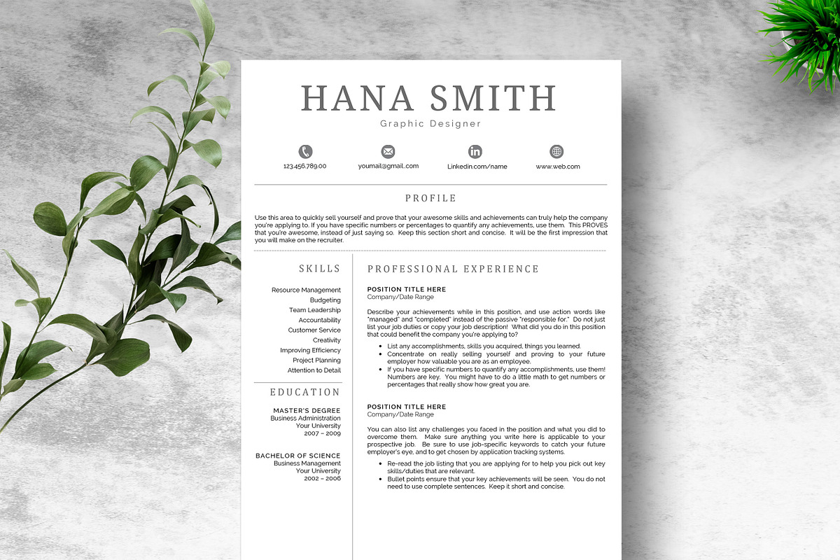 Creative and Modern Resume in Letter Templates - product preview 8