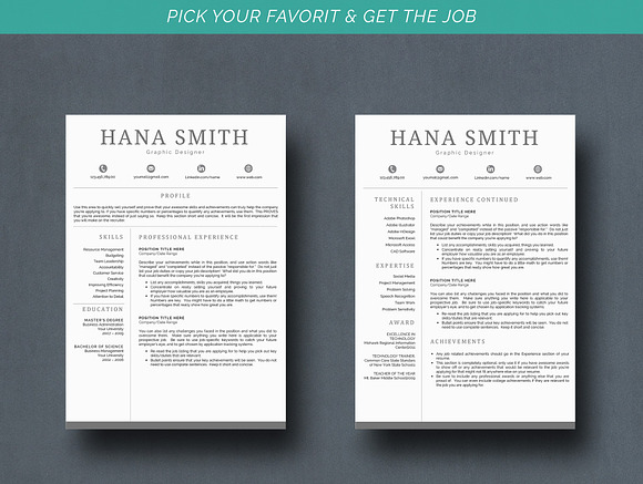 Creative and Modern Resume in Letter Templates - product preview 3