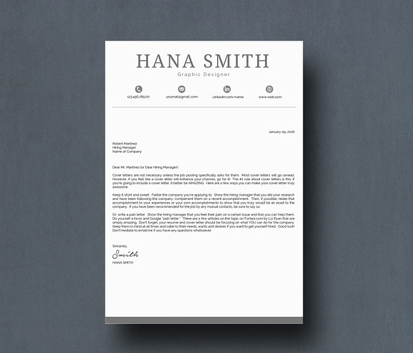 Creative and Modern Resume in Letter Templates - product preview 4