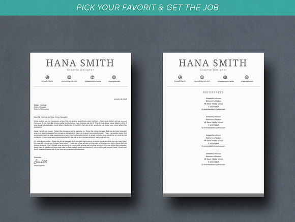 Creative and Modern Resume in Letter Templates - product preview 6