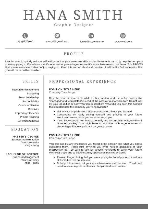 Creative and Modern Resume in Letter Templates - product preview 7