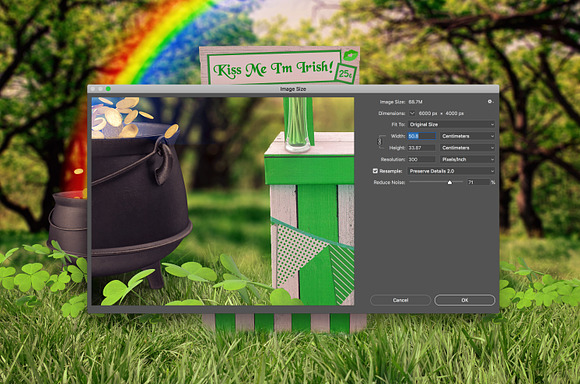 Kiss Me I'm Irish Background in Photoshop Layer Styles - product preview 5