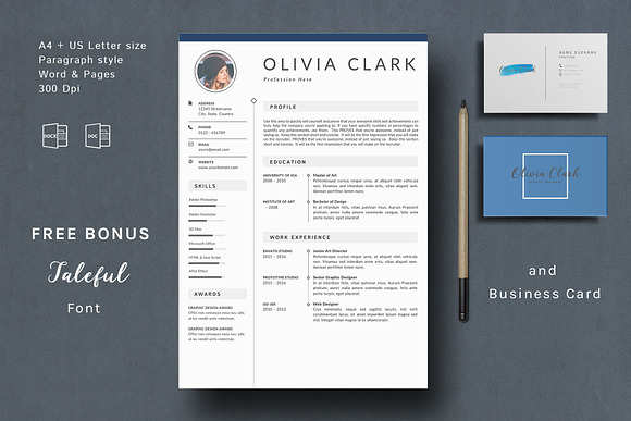 (Updated) Clean Resume Template/ CV in Resume Templates - product preview 1
