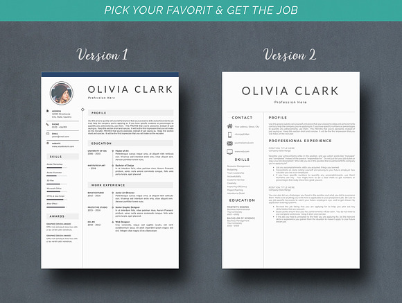(Updated) Clean Resume Template/ CV in Resume Templates - product preview 2