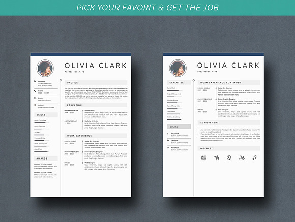 (Updated) Clean Resume Template/ CV in Resume Templates - product preview 3
