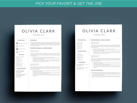 (Updated) Clean Resume Template/ CV in Resume Templates - product preview 5