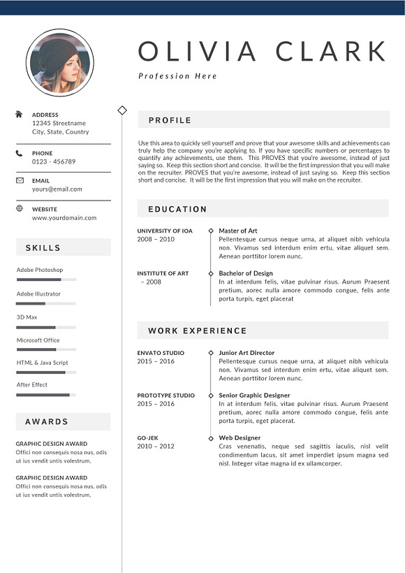(Updated) Clean Resume Template/ CV in Resume Templates - product preview 7