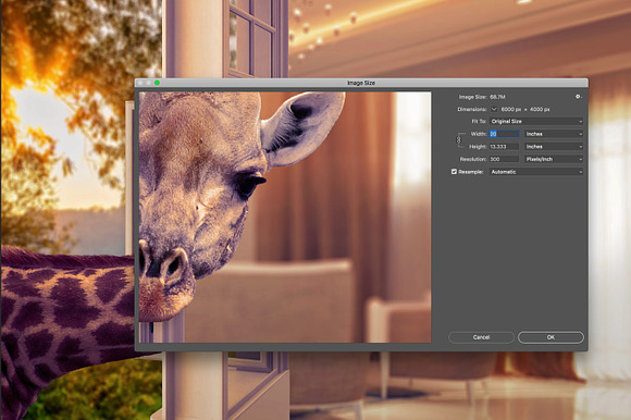 Giraffe in the Window Background in Photoshop Layer Styles - product preview 4