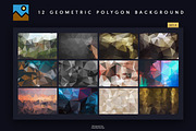 12 Geometric Polygon Background V.4