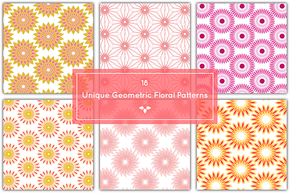 Geometric Floral Patterns in Patterns - product preview 2