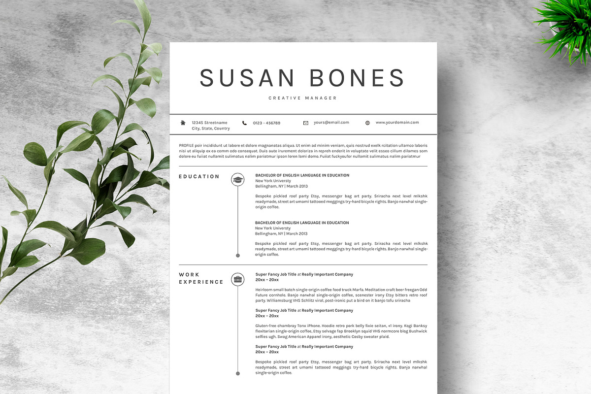 Creative Clean Resume Template in Resume Templates - product preview 8