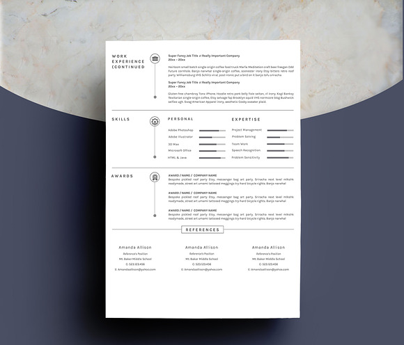 Creative Clean Resume Template in Resume Templates - product preview 2