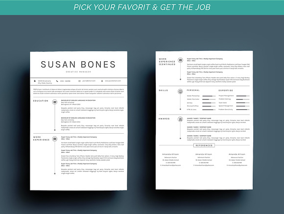 Creative Clean Resume Template in Resume Templates - product preview 3