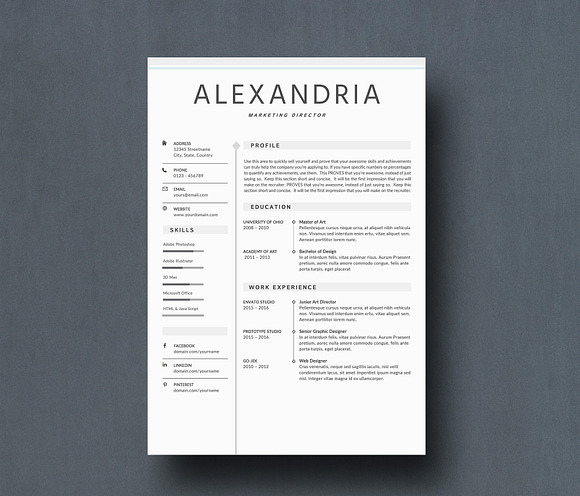 Resume Template | Creative CV in Resume Templates - product preview 1