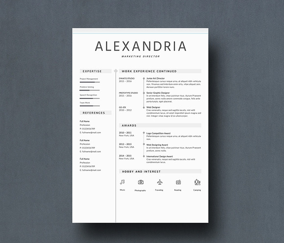 Resume Template | Creative CV in Resume Templates - product preview 2
