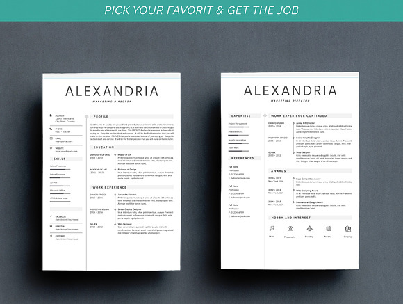 Resume Template | Creative CV in Resume Templates - product preview 3