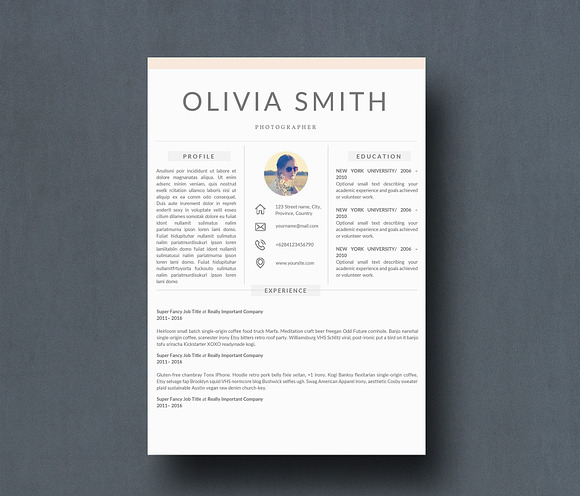Resume Template 4 Pages in Resume Templates - product preview 1