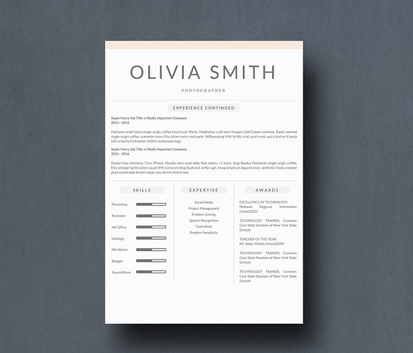 Resume Template 4 Pages in Resume Templates - product preview 2