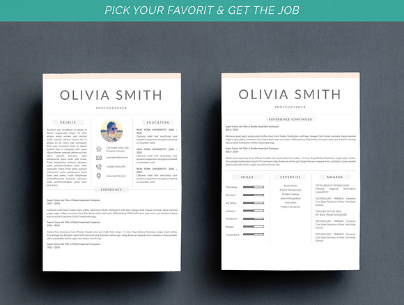 Resume Template 4 Pages in Resume Templates - product preview 3