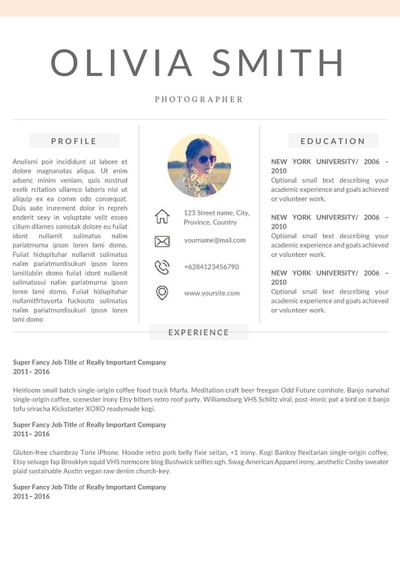 Resume Template 4 Pages in Resume Templates - product preview 7