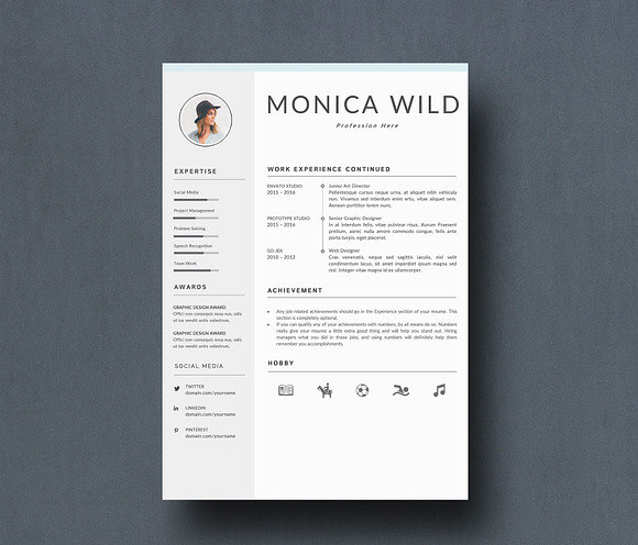 Resume Template | CV Word Mac in Resume Templates - product preview 1