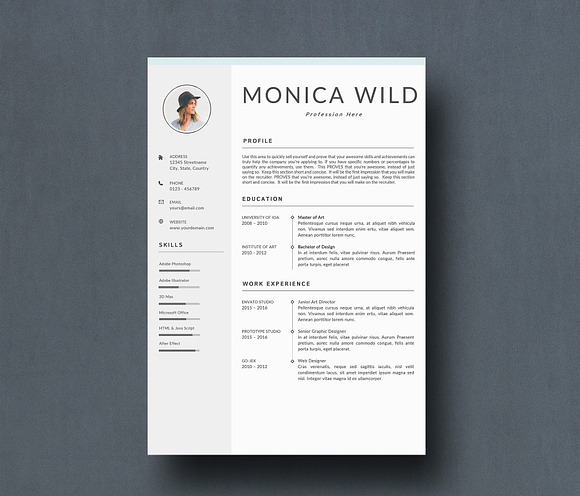 Resume Template | CV Word Mac in Resume Templates - product preview 2