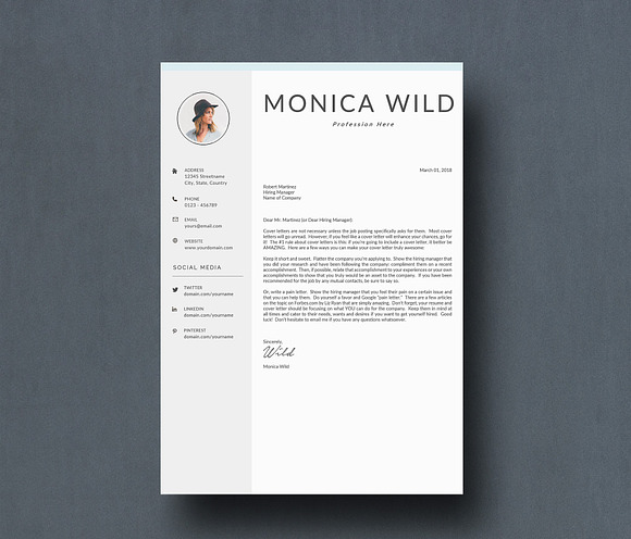 Resume Template | CV Word Mac in Resume Templates - product preview 4