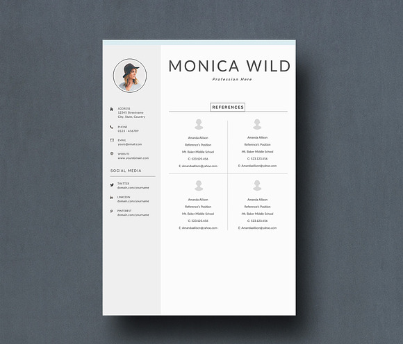 Resume Template | CV Word Mac in Resume Templates - product preview 5