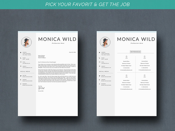 Resume Template | CV Word Mac in Resume Templates - product preview 7