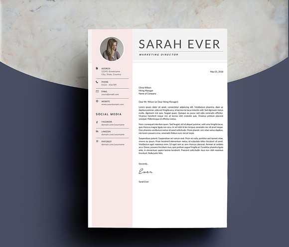 Creative Resume Template 4 Pages in Letter Templates - product preview 4