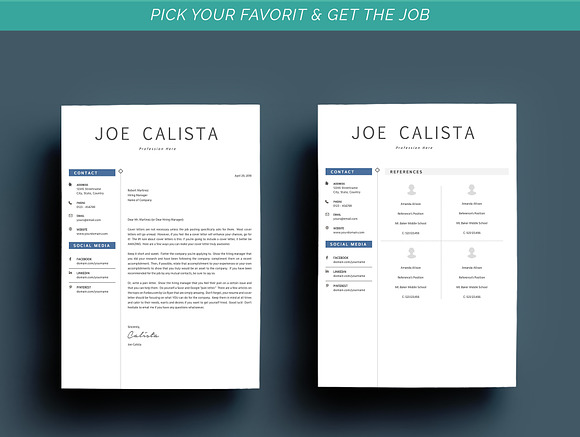 Professional CV Resume Template in Letter Templates - product preview 6