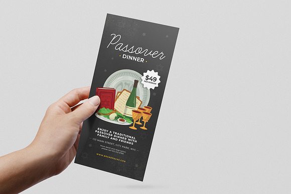 Passover Flyer / Menu Template in Flyer Templates - product preview 3