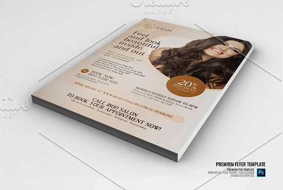 Salon and Parlor Promotional Flyer in Flyer Templates - product preview 1